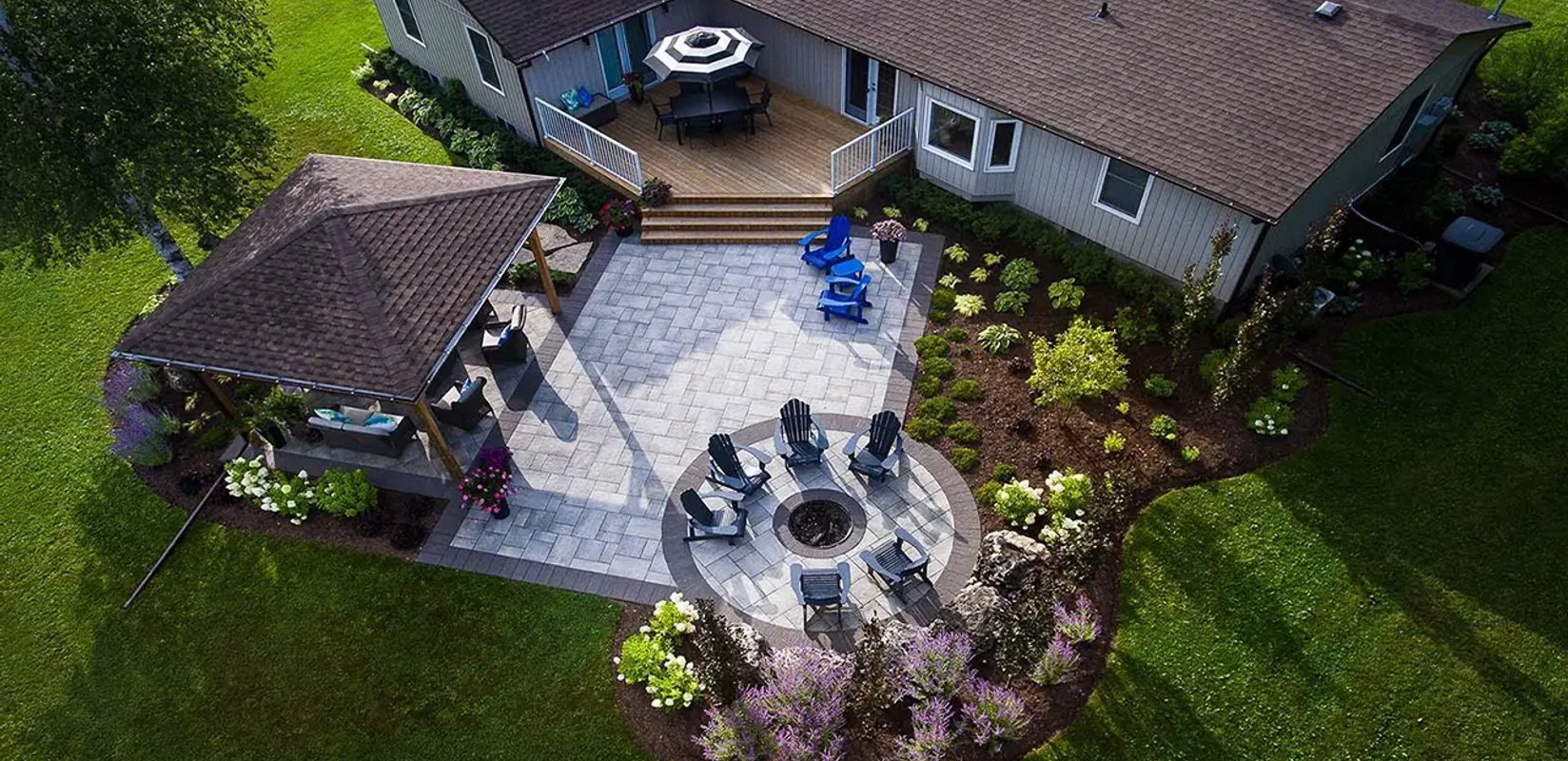 Full yard landscaping project in Edmonton
