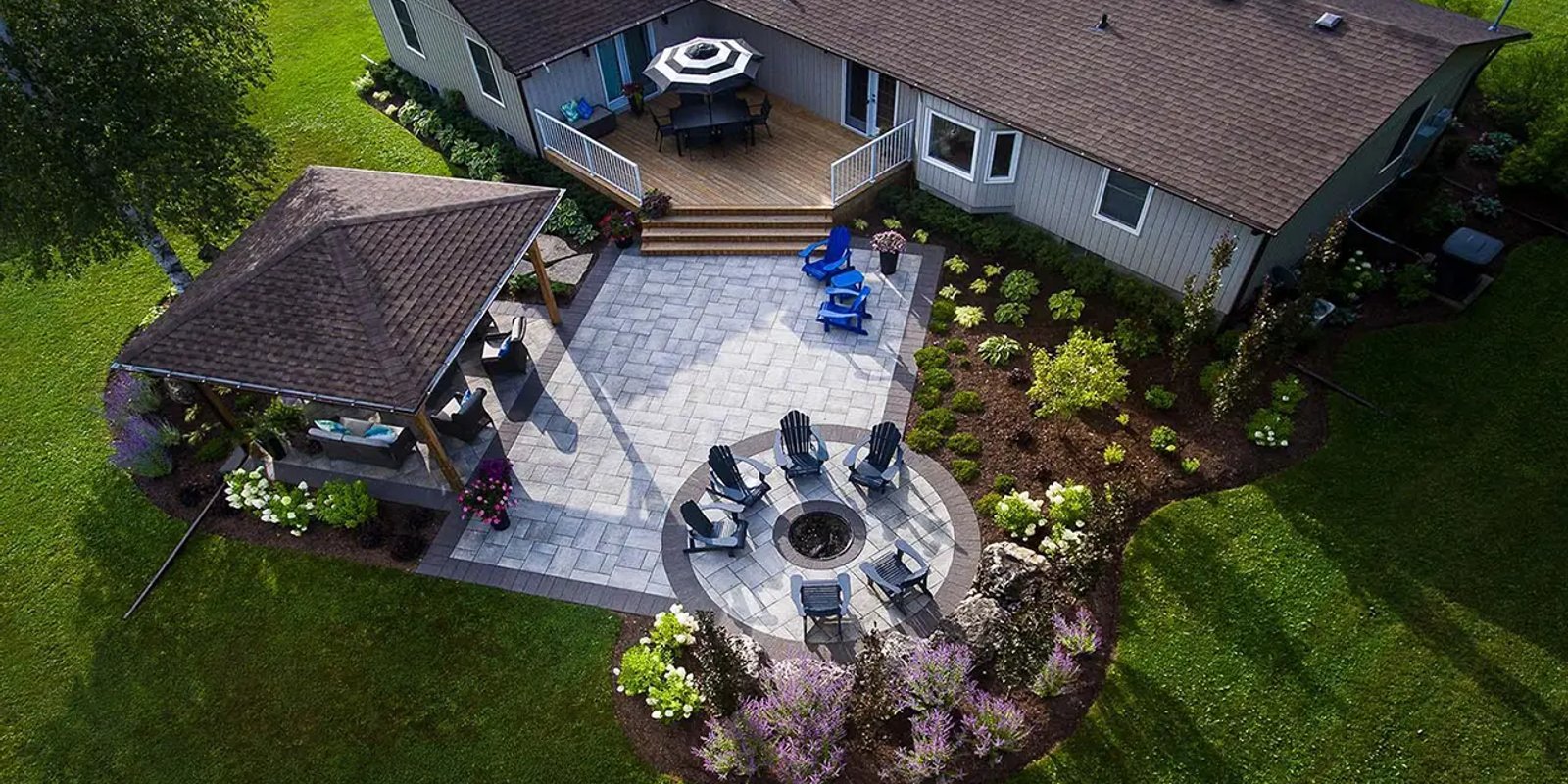 Full yard landscaping project in Edmonton