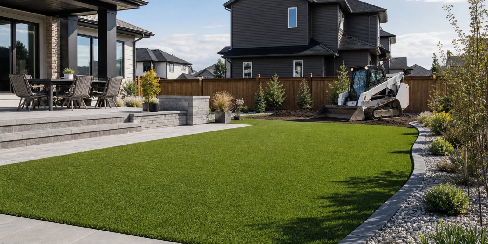 Artificial turf cost Edmonton lawn installation by Serene Landscaping