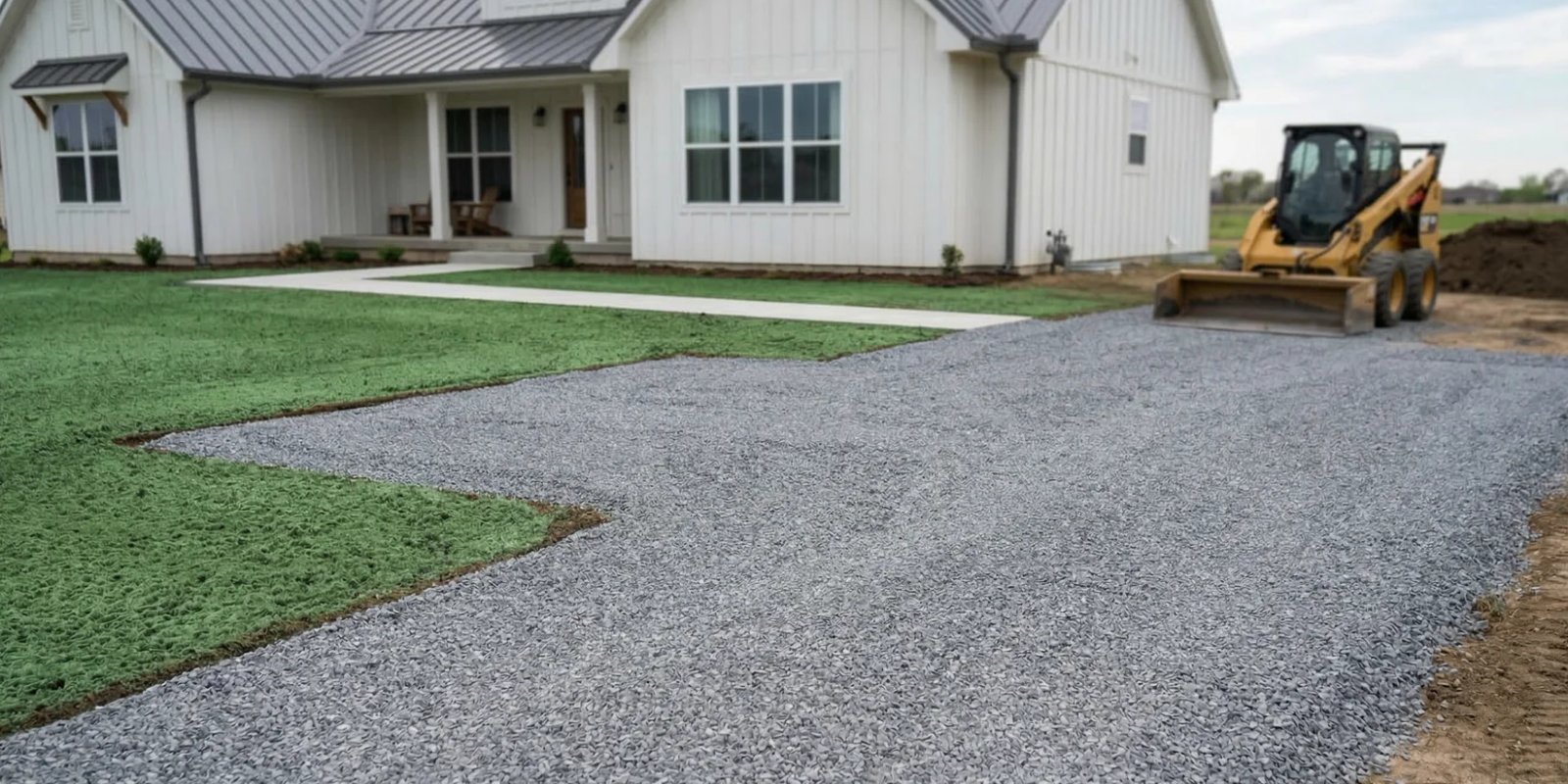 Final grading work on a new home property in Edmonton to complete builder landscaping requirements and recover the landscaping deposit.