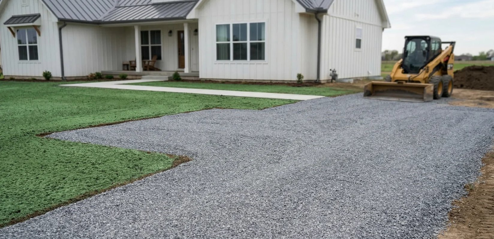 Final grading work on a new home property in Edmonton to complete builder landscaping requirements and recover the landscaping deposit.