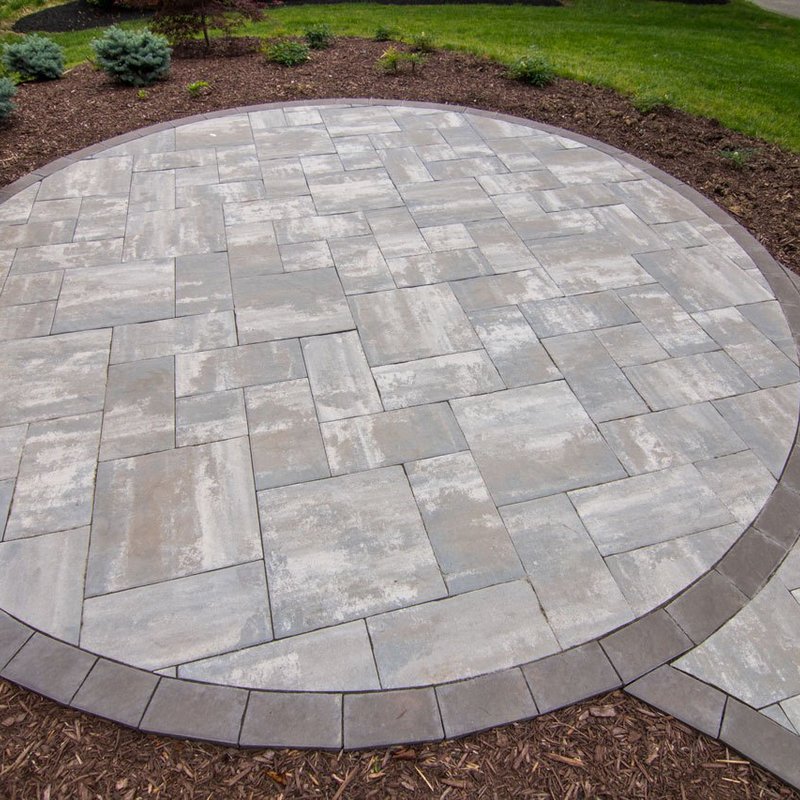 Circular Interlocking Paver Patio in Spruce Grove
