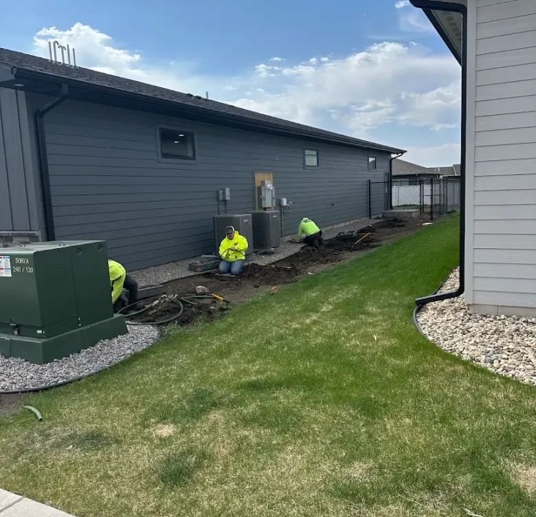 landscaping crew working in Edmonton