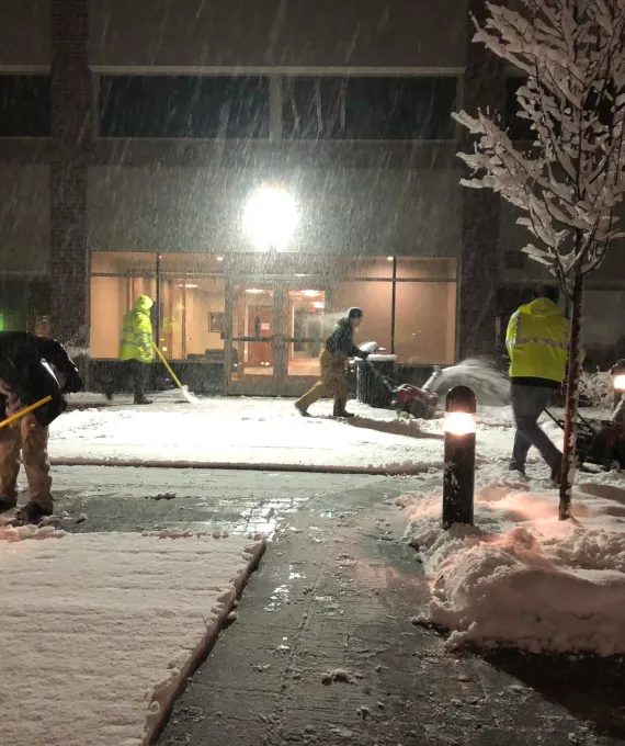 Snow removal crew ready for service