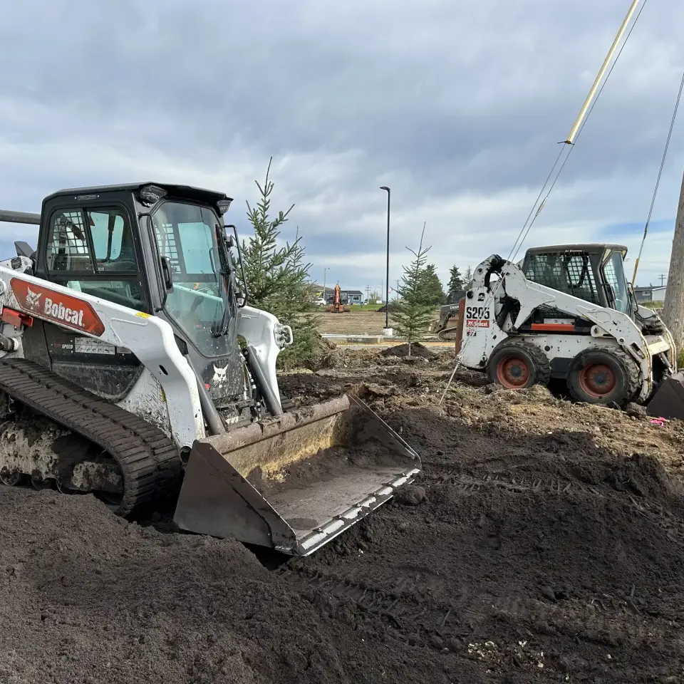 Commercial landscape installation Edmonton