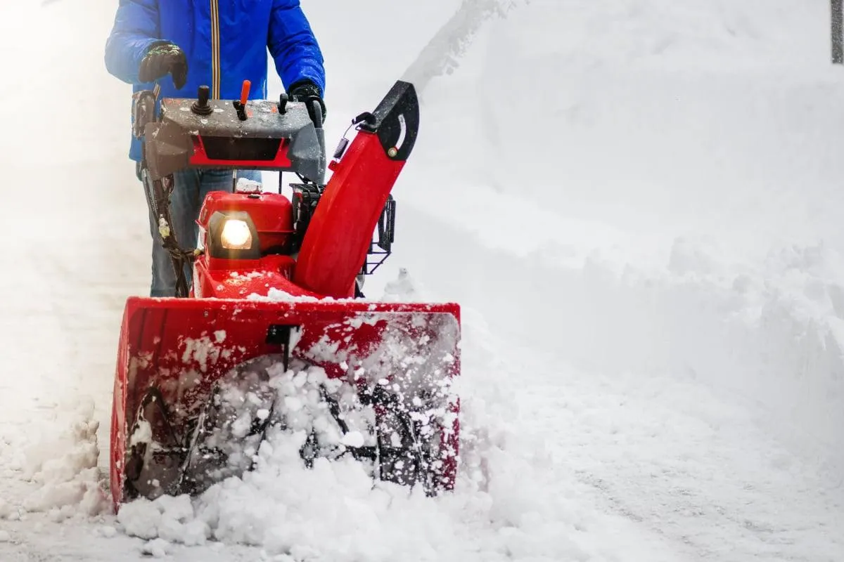 Per-visit snow clearing with a snowblower at an Edmonton home