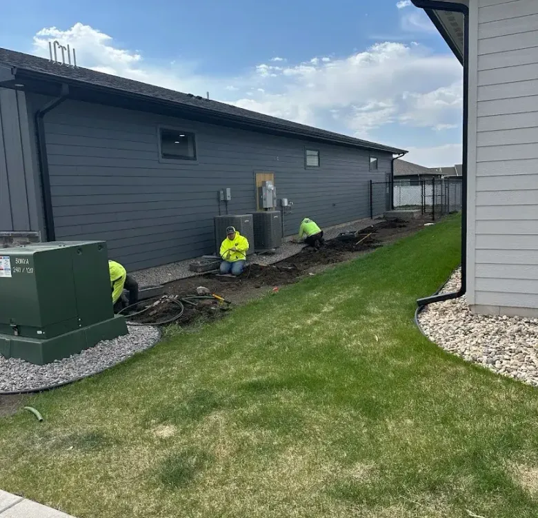 landscaping crew working in Edmonton