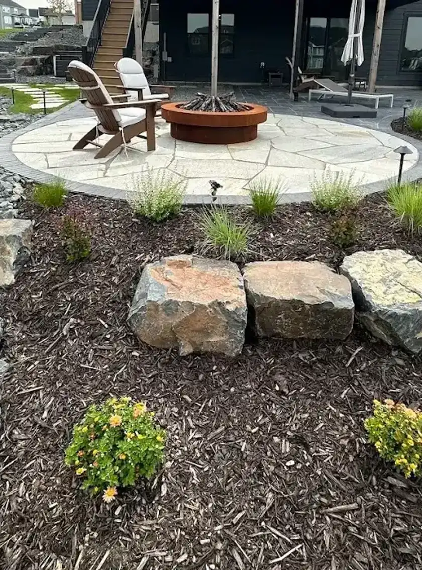 Landscape design in St. Albert by Serene Landscaping.