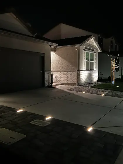landscape lighting installation