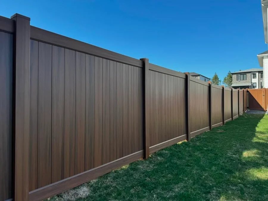 Cedar fence installation in Edmonton